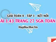 Bài 1.43 SGK Toán 8 tập 1 Kết nối tri thức